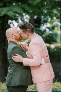 Pastel Suits and Wedding Vows at the Eiffel Tower: An Early-Morning Gay Elopement in Paris